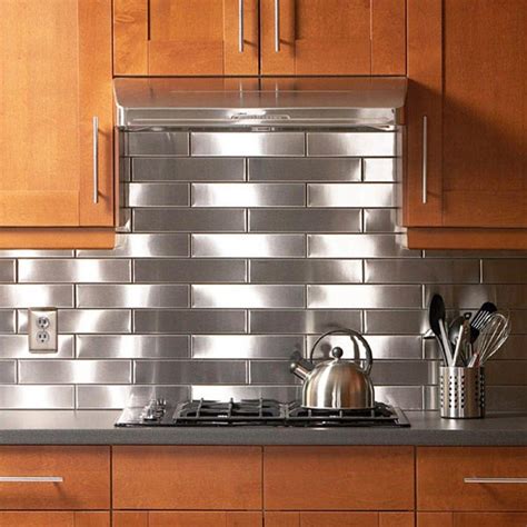 sheet metal for kitchen backsplash|stainless steel tiles for backsplash.